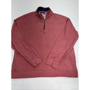 Crown & Ivy Men's Quarter Zip Pullover‎ XXL  Red Casual Fall Office